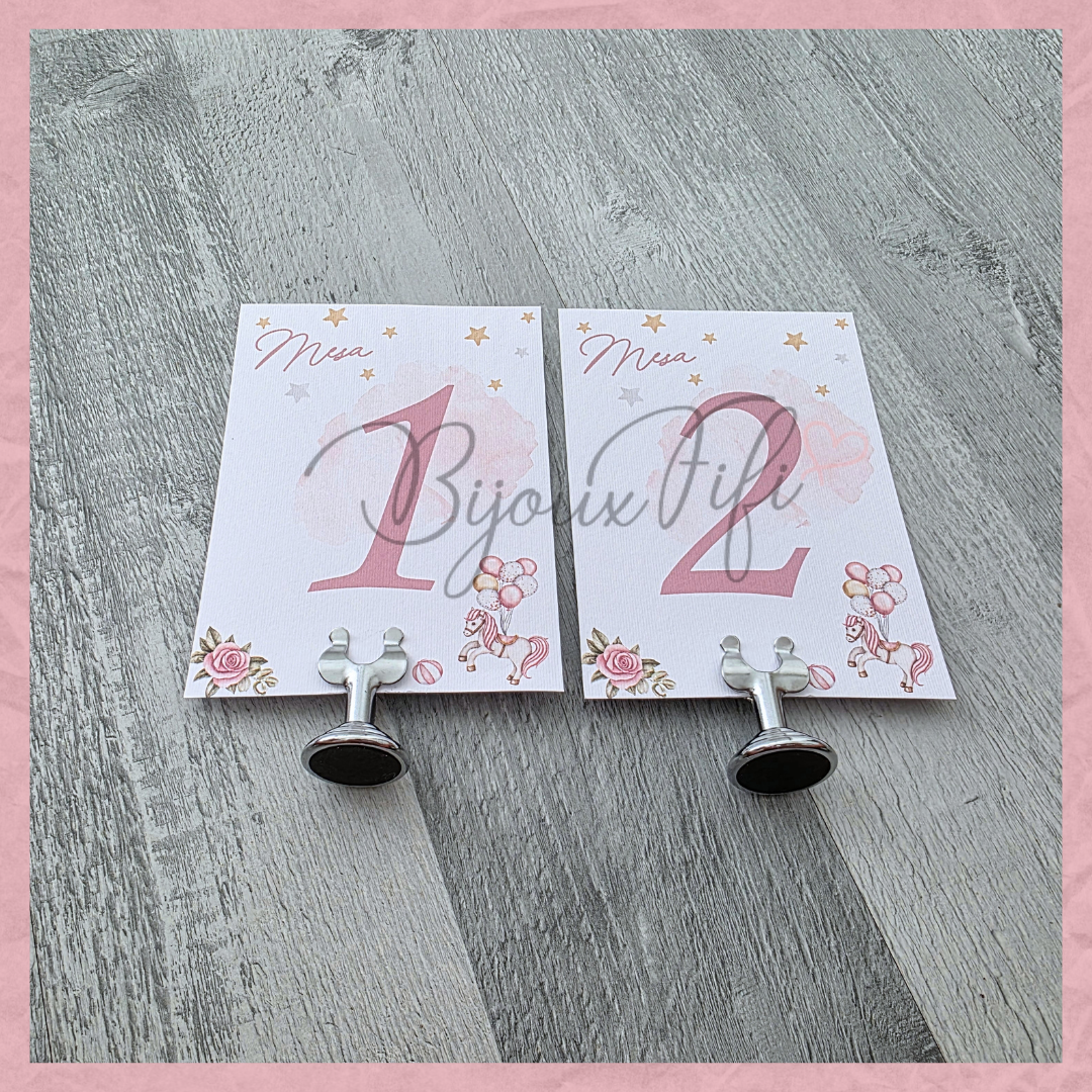 Marcador de Mesa com base "Fun Park" Rose