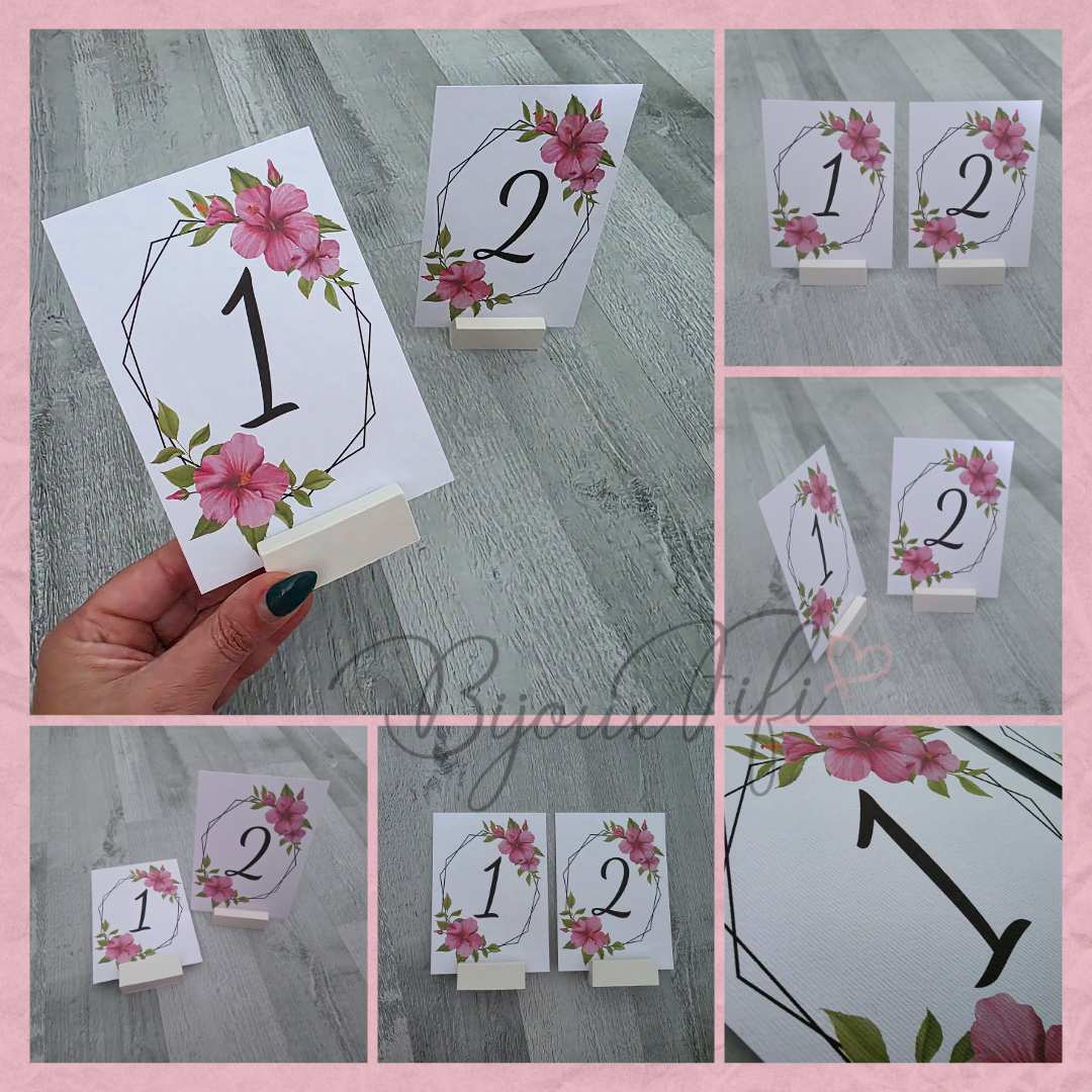 Marcador de Mesa com base "Hibiscus"