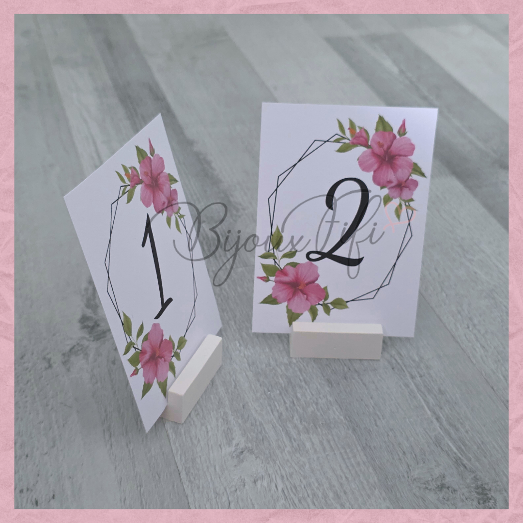 Marcador de Mesa com base "Hibiscus"