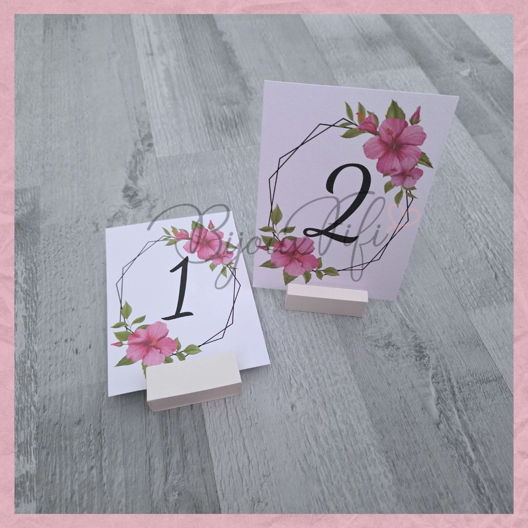 Marcador de Mesa com base "Hibiscus"