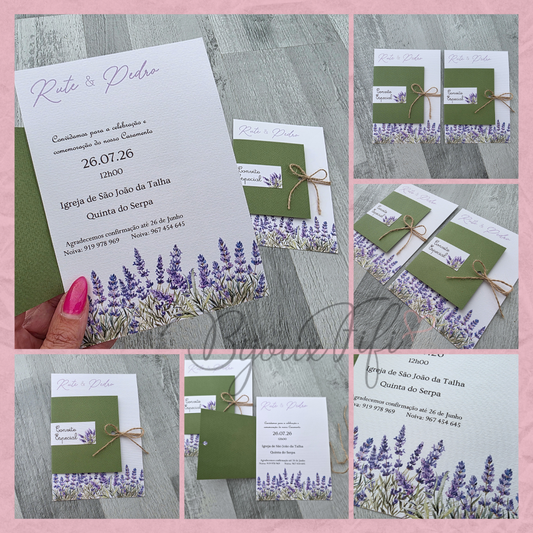 Convite Wedding "Lavanda"