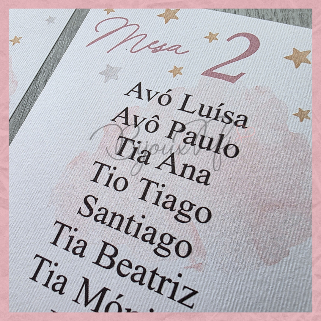 Cartões Seating Plan "Fun Park" Rose