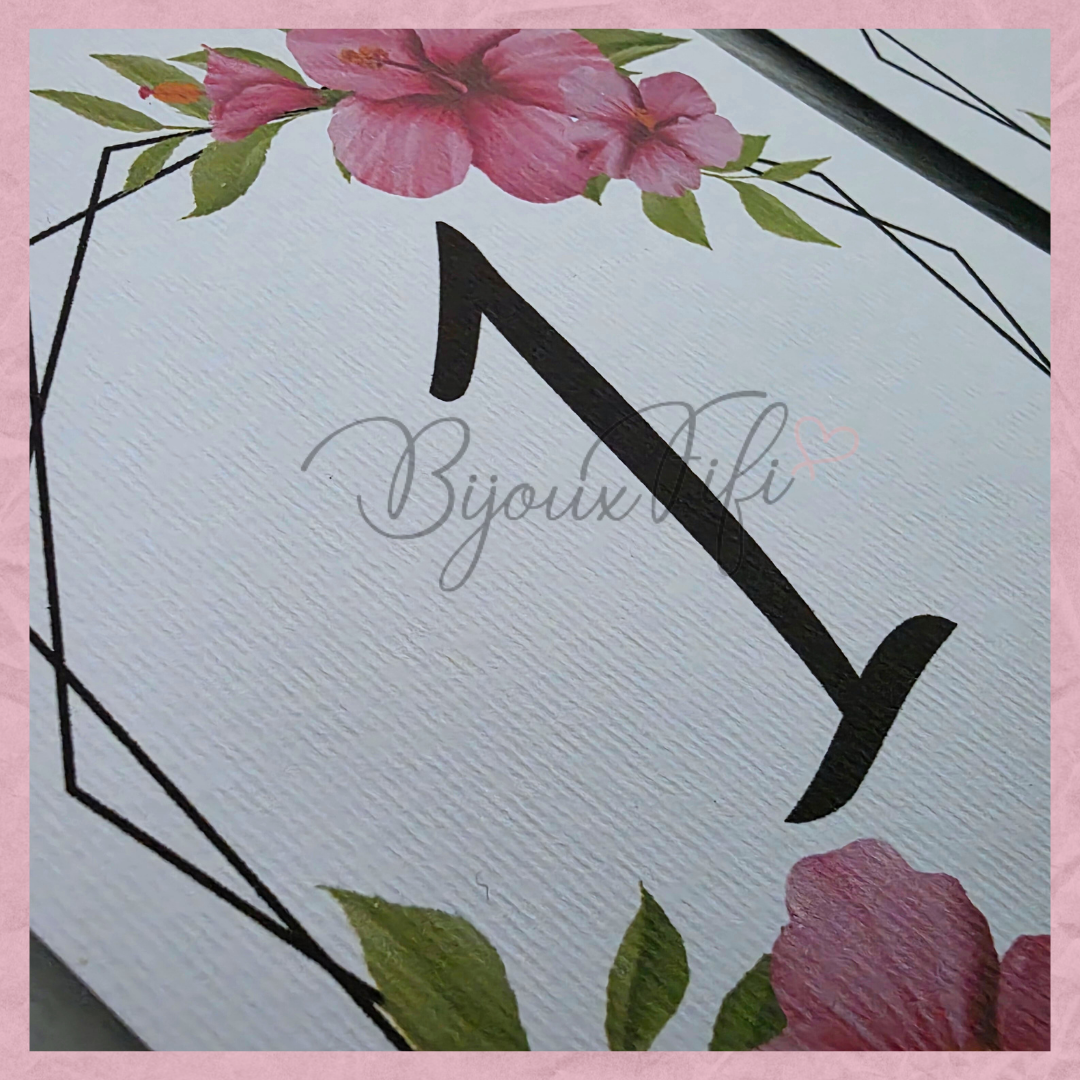 Marcador de Mesa com base "Hibiscus"