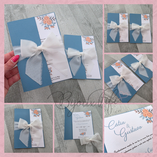 Convite Wedding Capa "Ice so Blue" V2