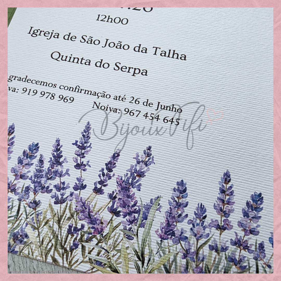 Convite Wedding "Lavanda"