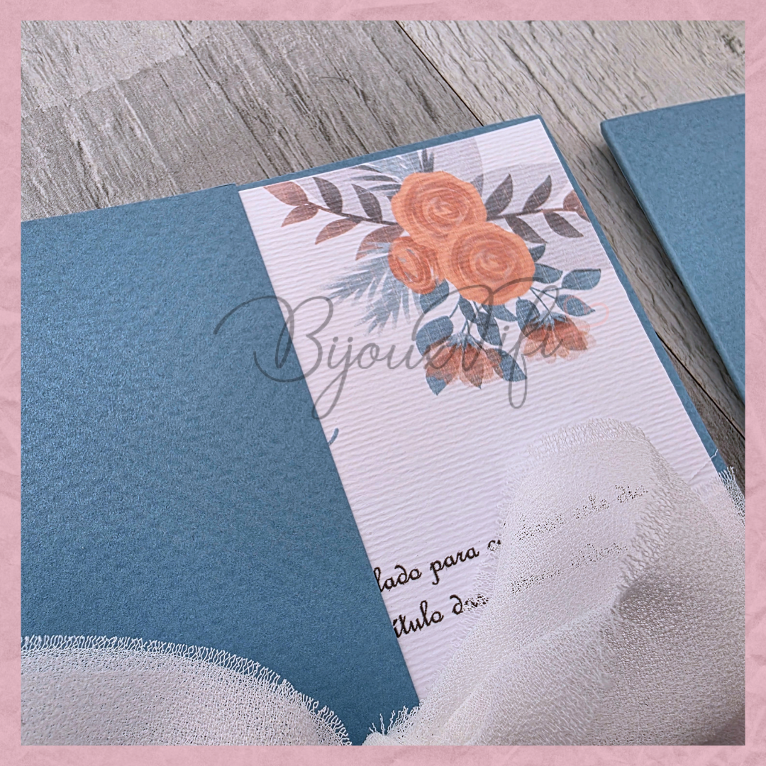 Convite Wedding Capa "Ice so Blue" V2