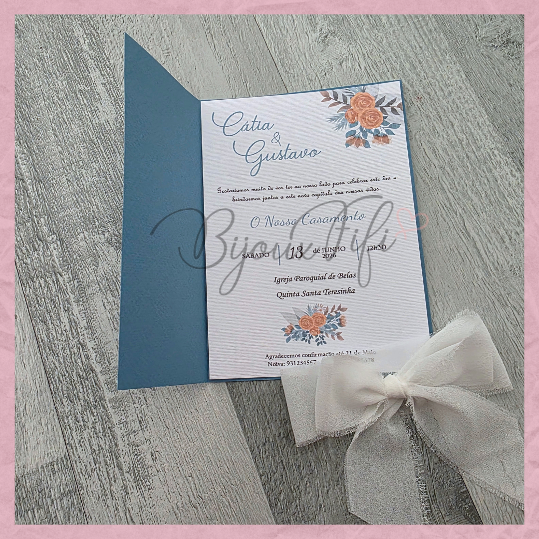 Convite Wedding Capa "Ice so Blue" V2