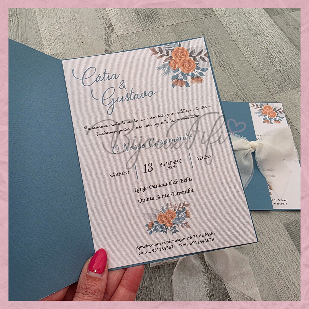 Convite Wedding Capa "Ice so Blue" V2