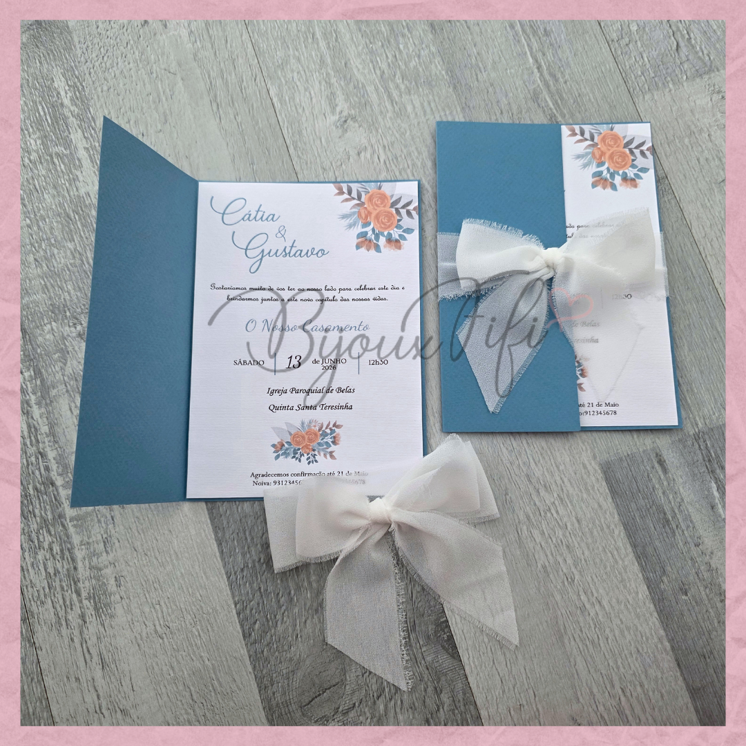 Convite Wedding Capa "Ice so Blue" V2