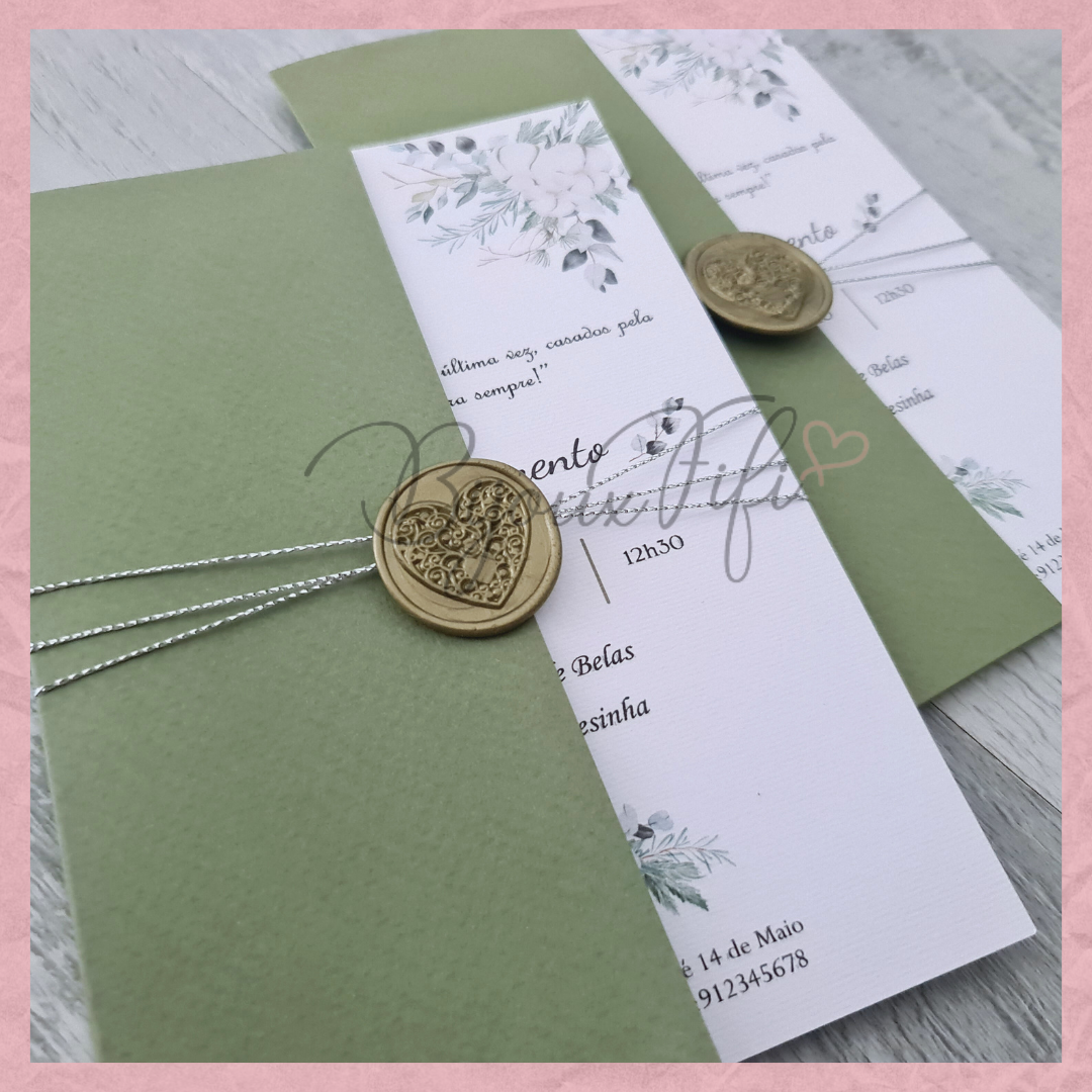 Convite Wedding "Pure Cotton" MB048
