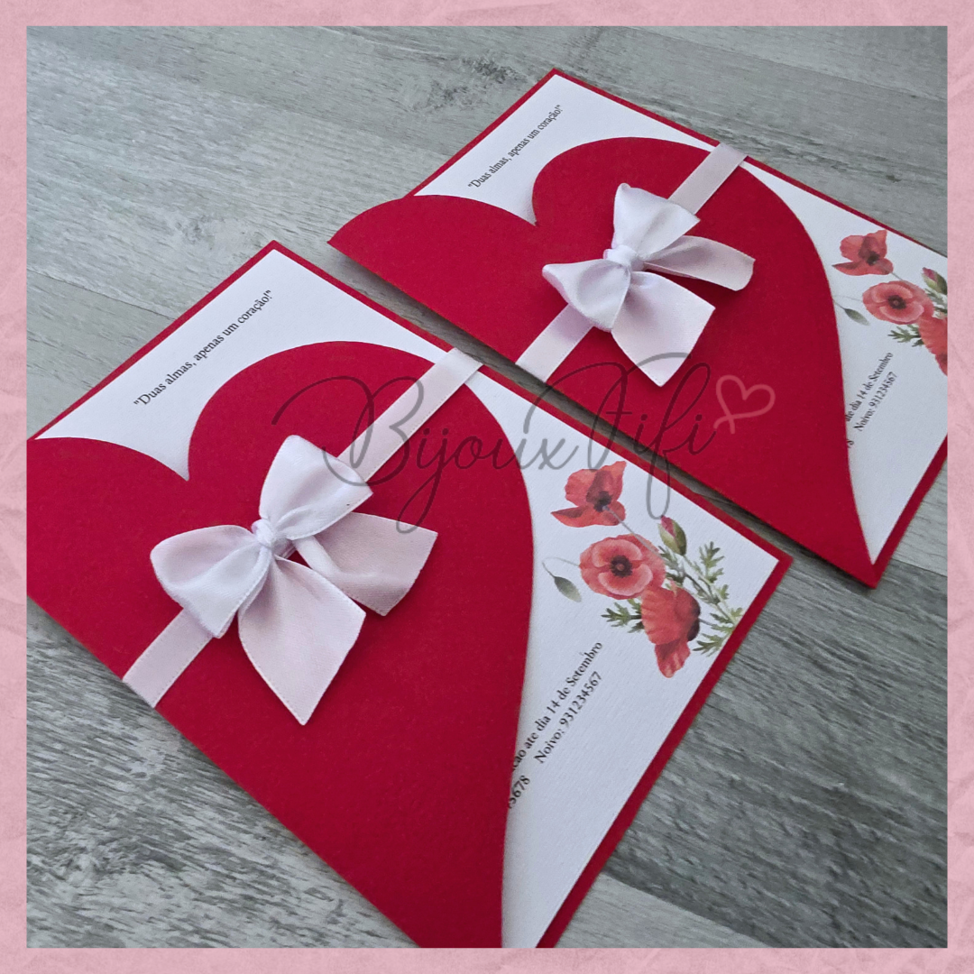 Convite Wedding Capa ❤️ "Of my heart"