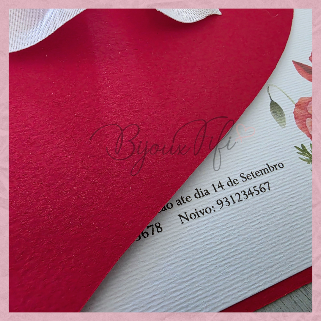 Convite Wedding Capa ❤️ "Of my heart"