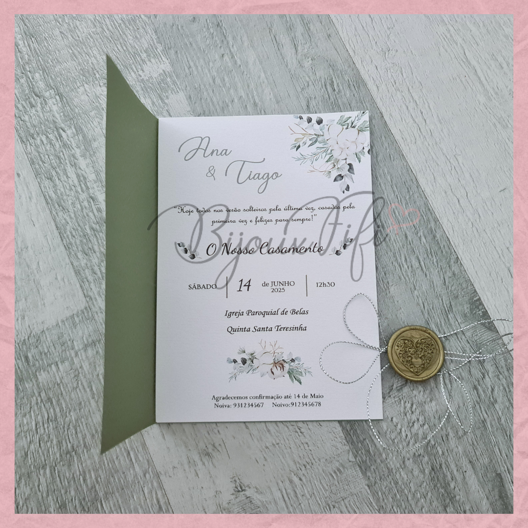 Convite Wedding "Pure Cotton" MB048
