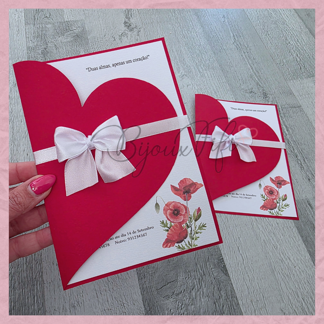 Convite Wedding Capa ❤️ "Of my heart"