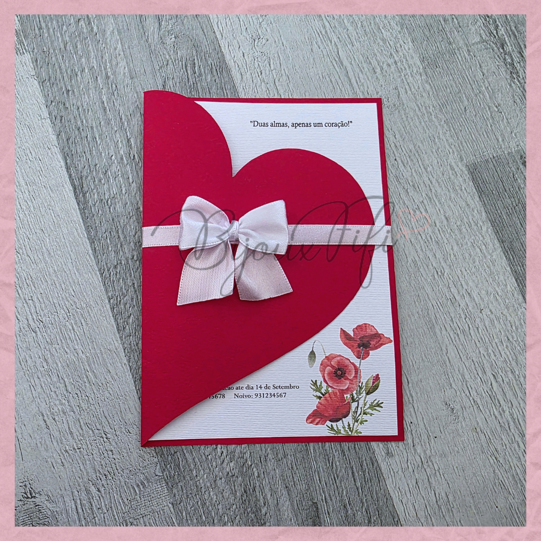 Convite Wedding Capa ❤️ "Of my heart"