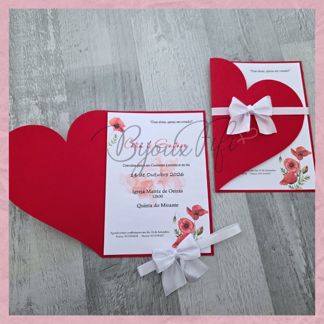Convite Wedding Capa ❤️ "Of my heart"