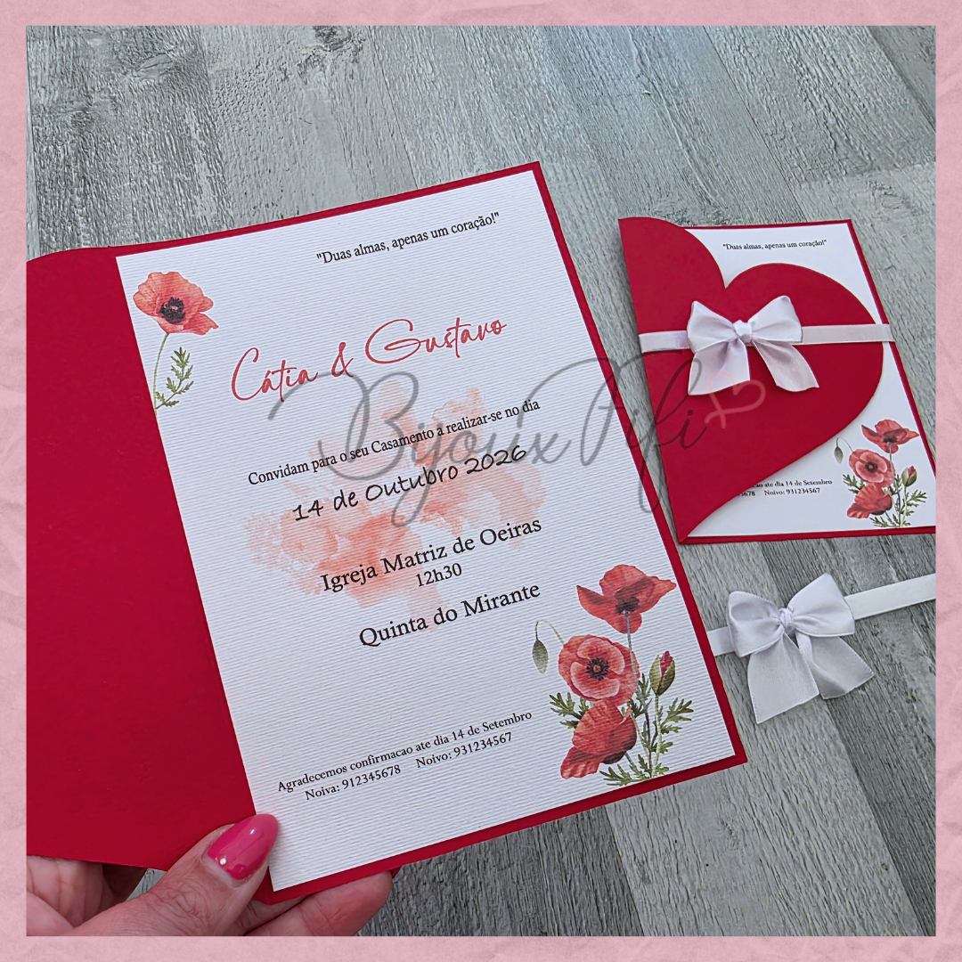 Convite Wedding Capa ❤️ "Of my heart"