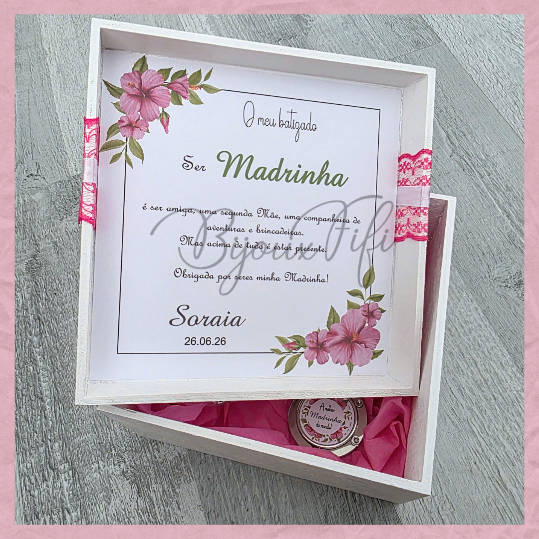 Caixa Oferta Madrinha/Avó/Mãe "Hibiscus"