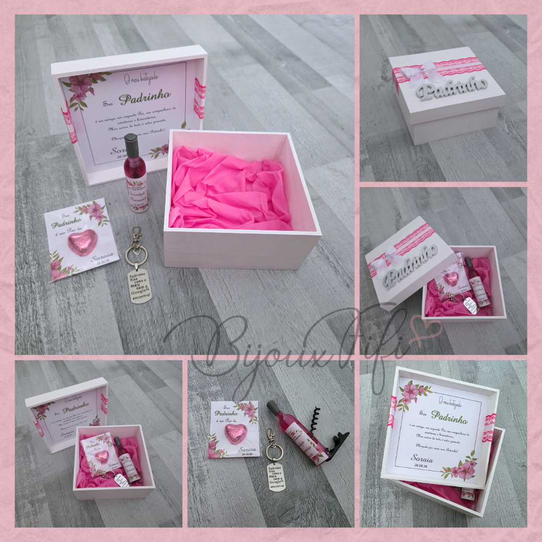 Caixa Oferta Padrinho/Avô/Pai "Hibiscus"