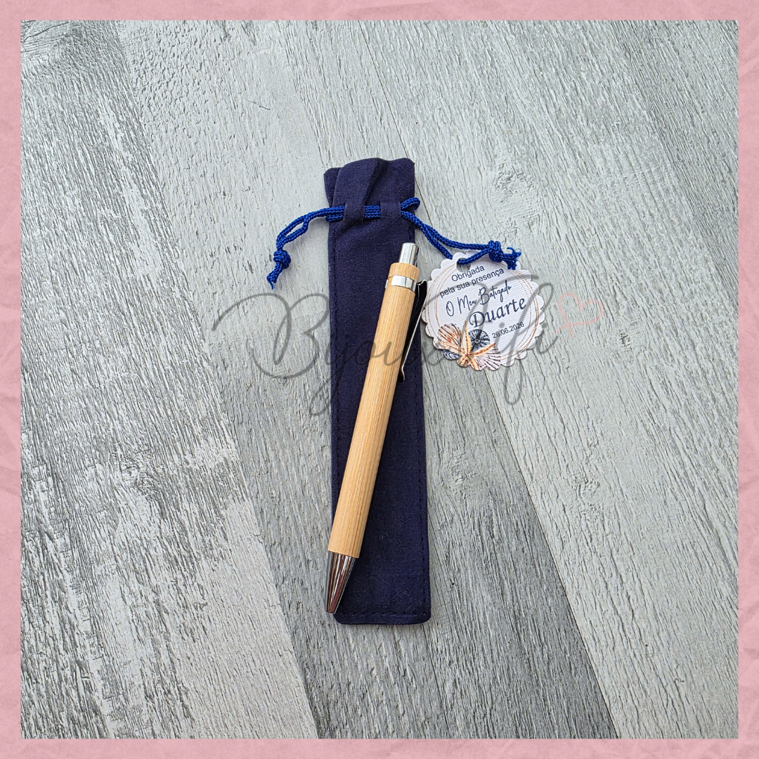 Caneta Bambu Bolsa "Cruise Ticket"