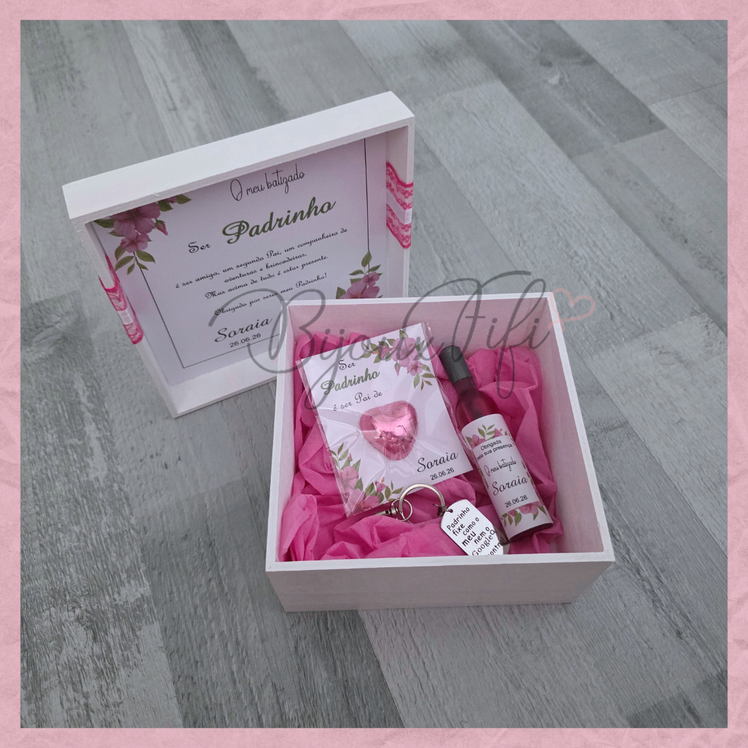 Caixa Oferta Padrinho/Avô/Pai "Hibiscus"