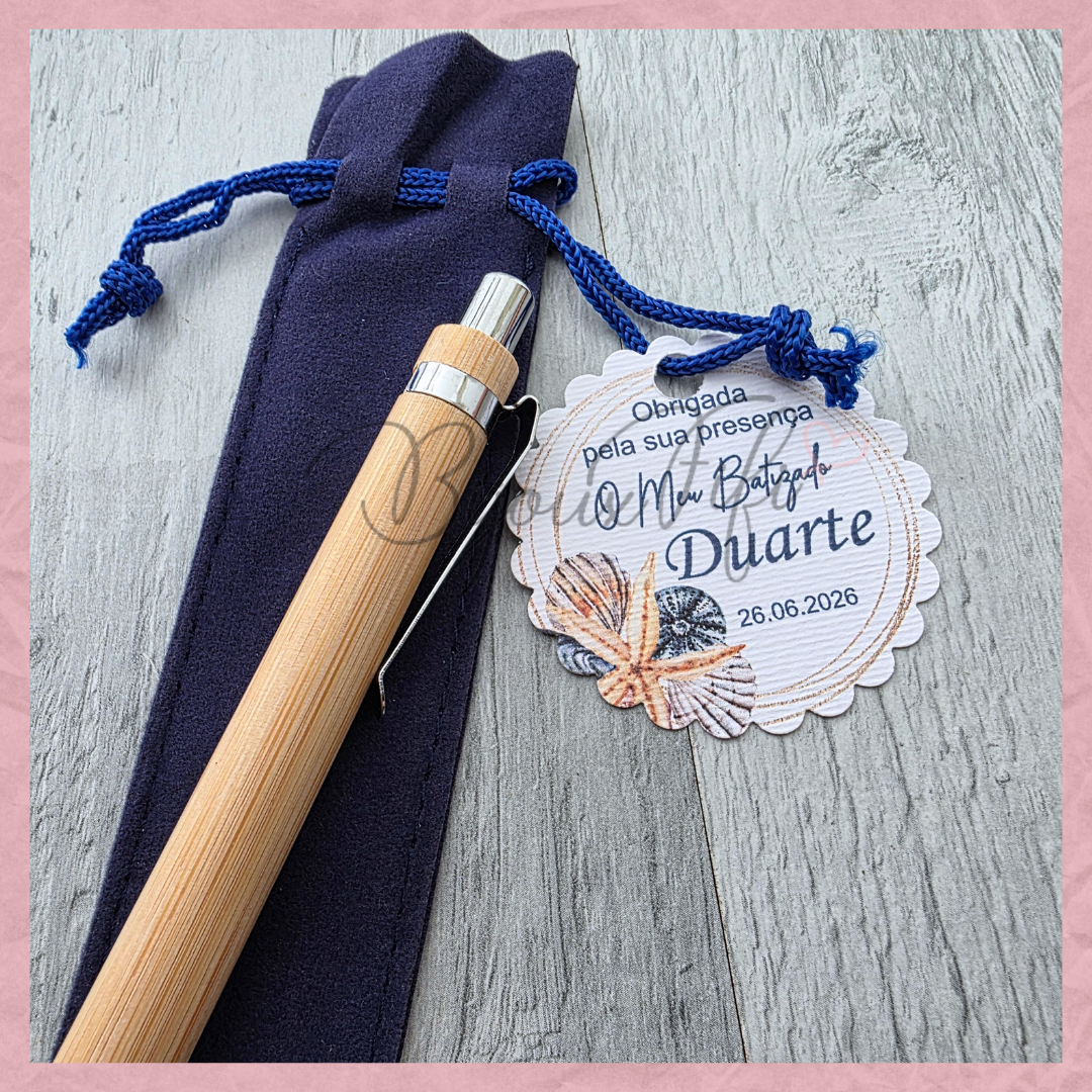 Caneta Bambu Bolsa "Cruise Ticket"