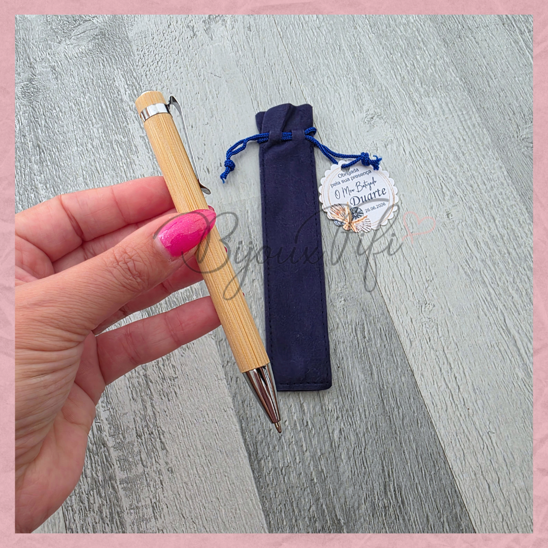 Caneta Bambu Bolsa "Cruise Ticket"