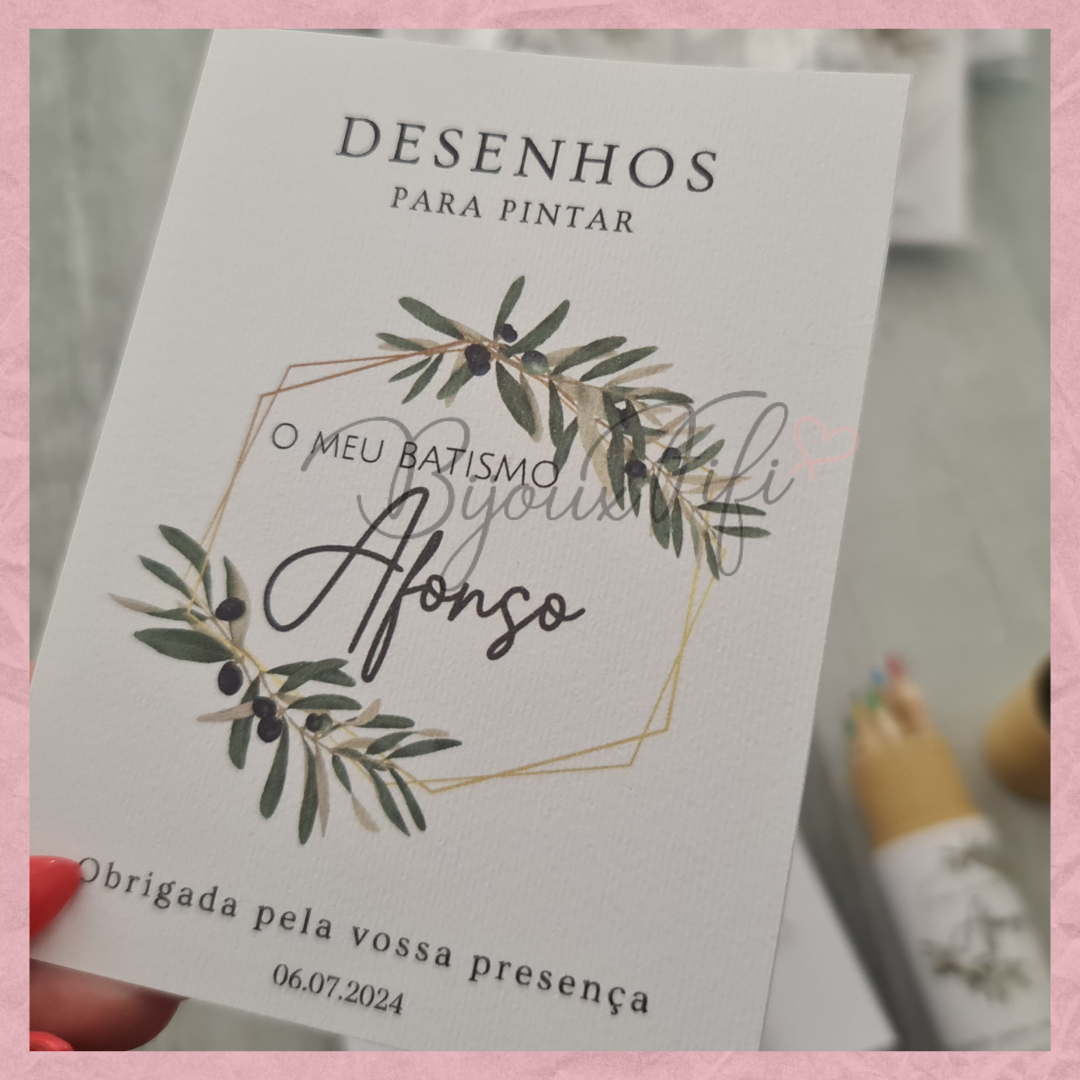 Pack 6 Lápis de cor + desenhos "Natural Oliva"