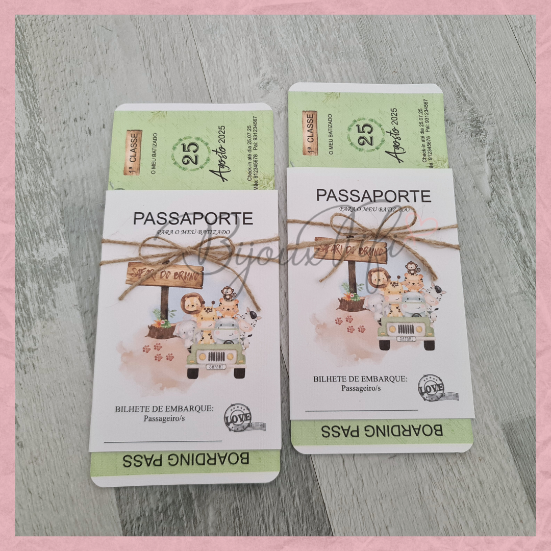 Convite Passaporte "Safari"