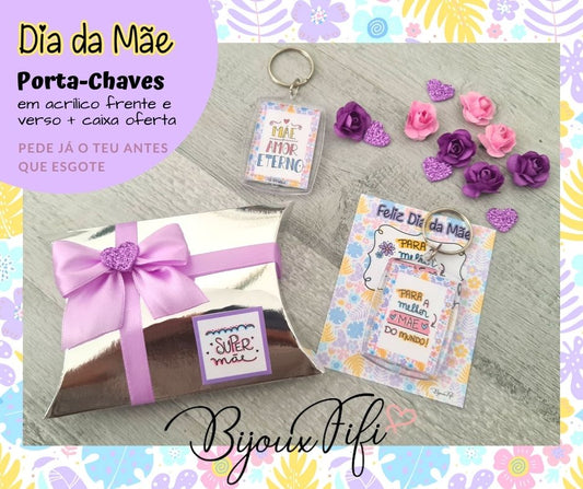 Porta-Chaves com Foto Mãe