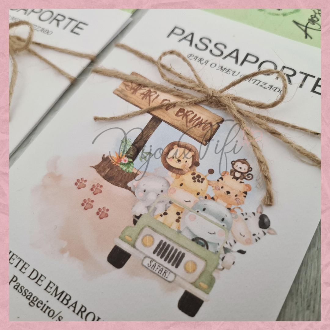 Convite Passaporte "Safari"