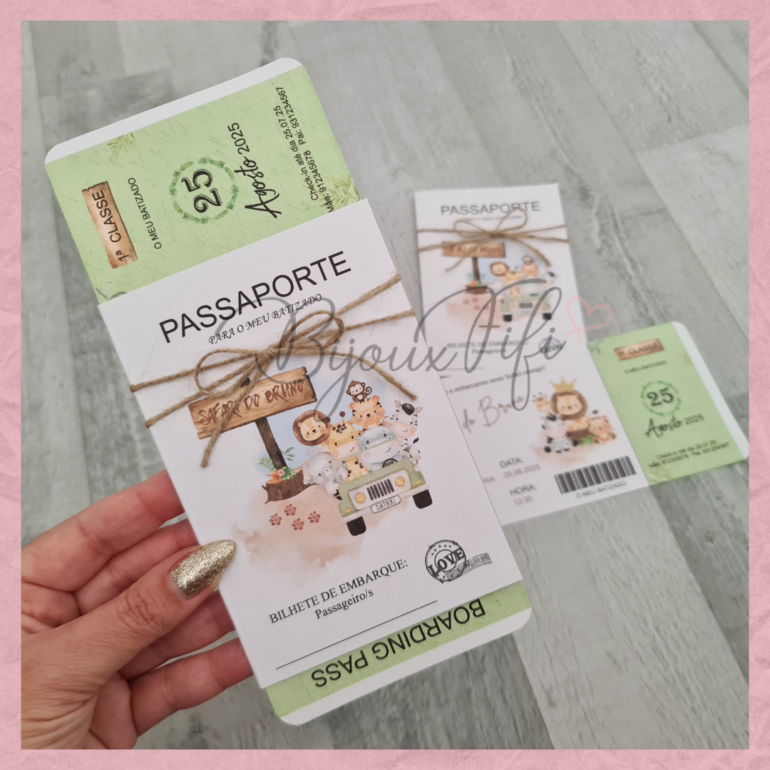 Convite Passaporte "Safari"