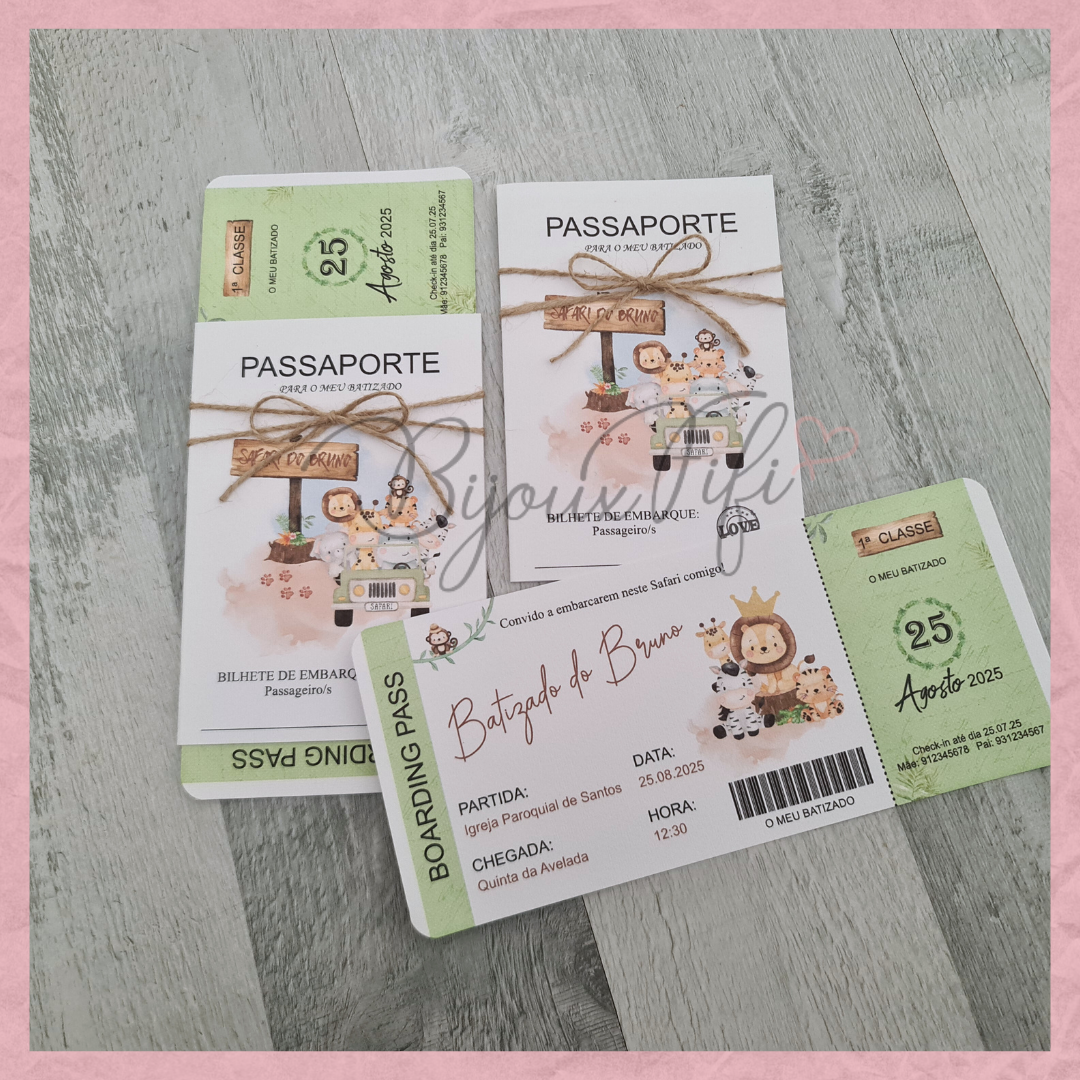 Convite Passaporte "Safari"