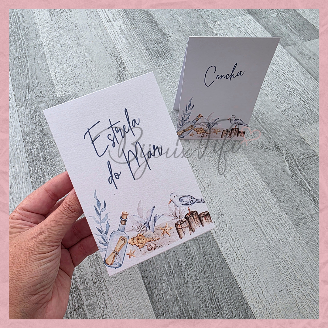 Marcador de Mesa triangulo "Cruise Ticket"