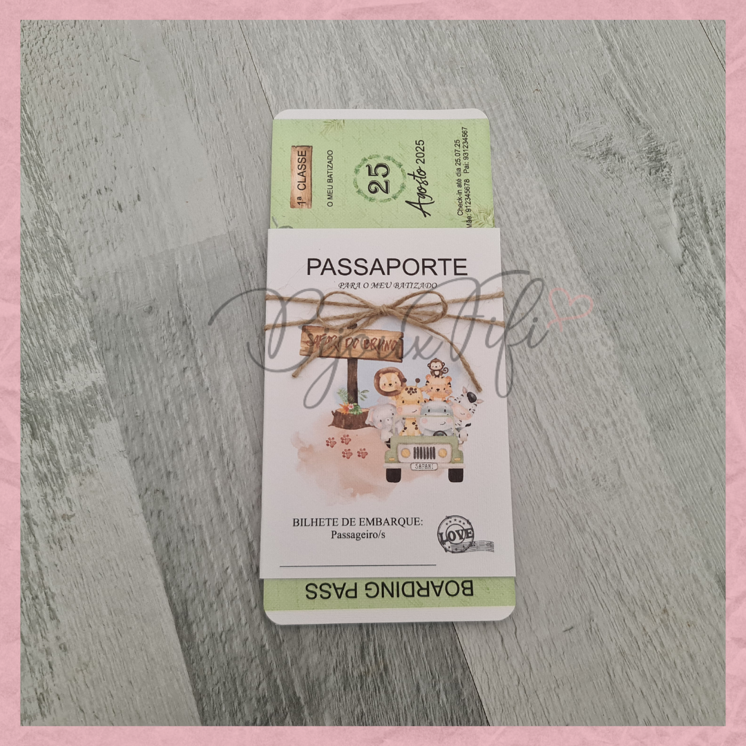 Convite Passaporte "Safari"