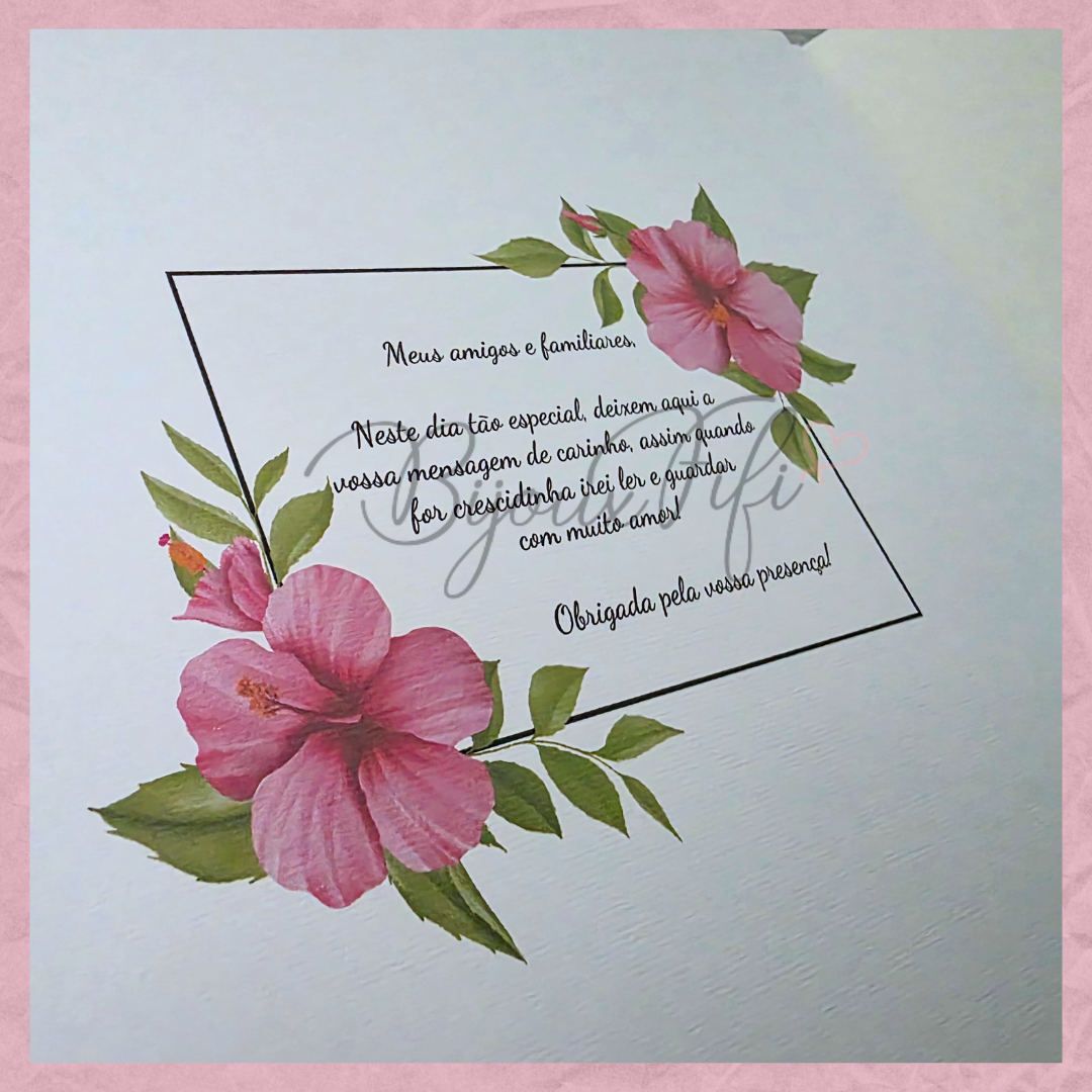 Livro de Honra A4 "Hibiscus"
