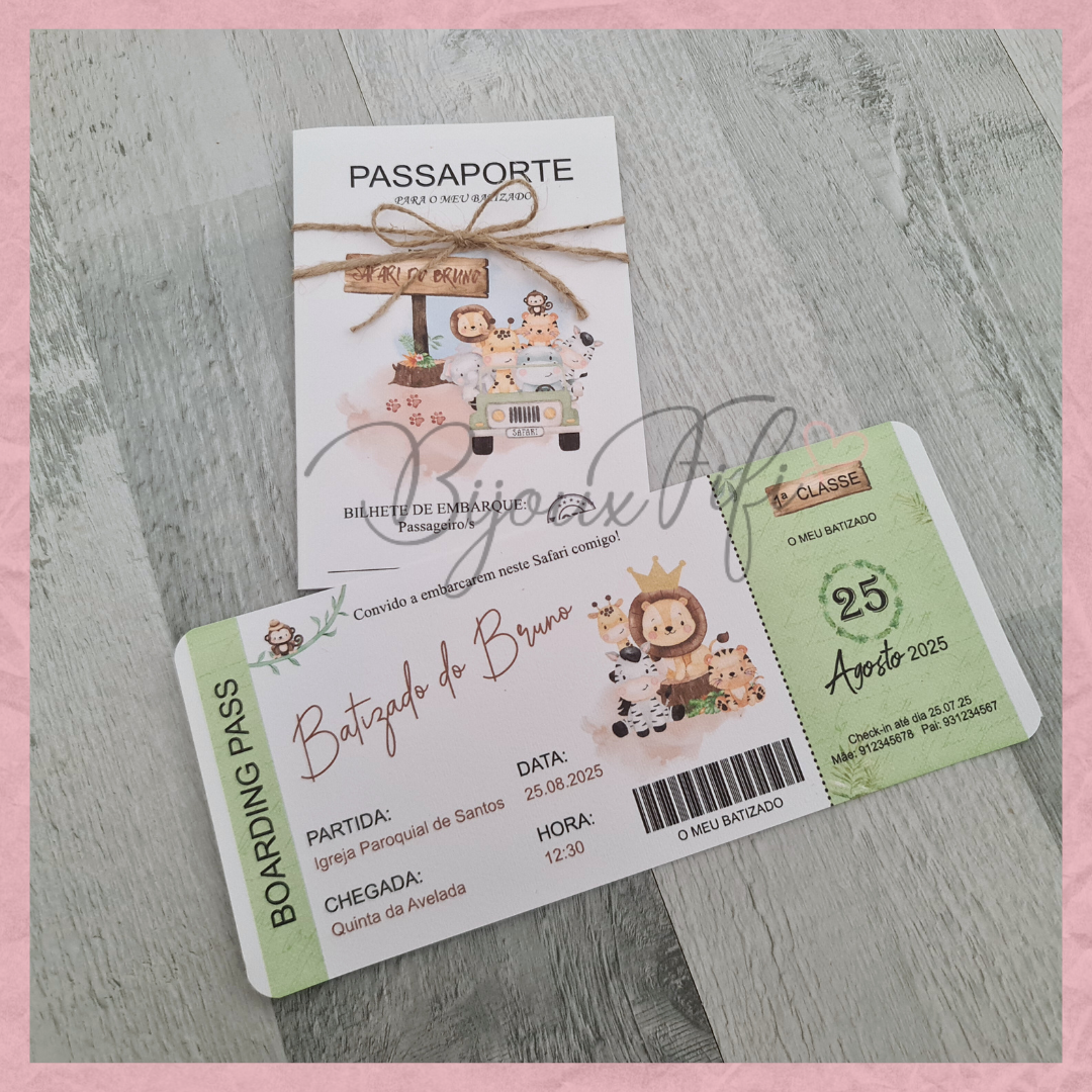 Convite Passaporte "Safari"