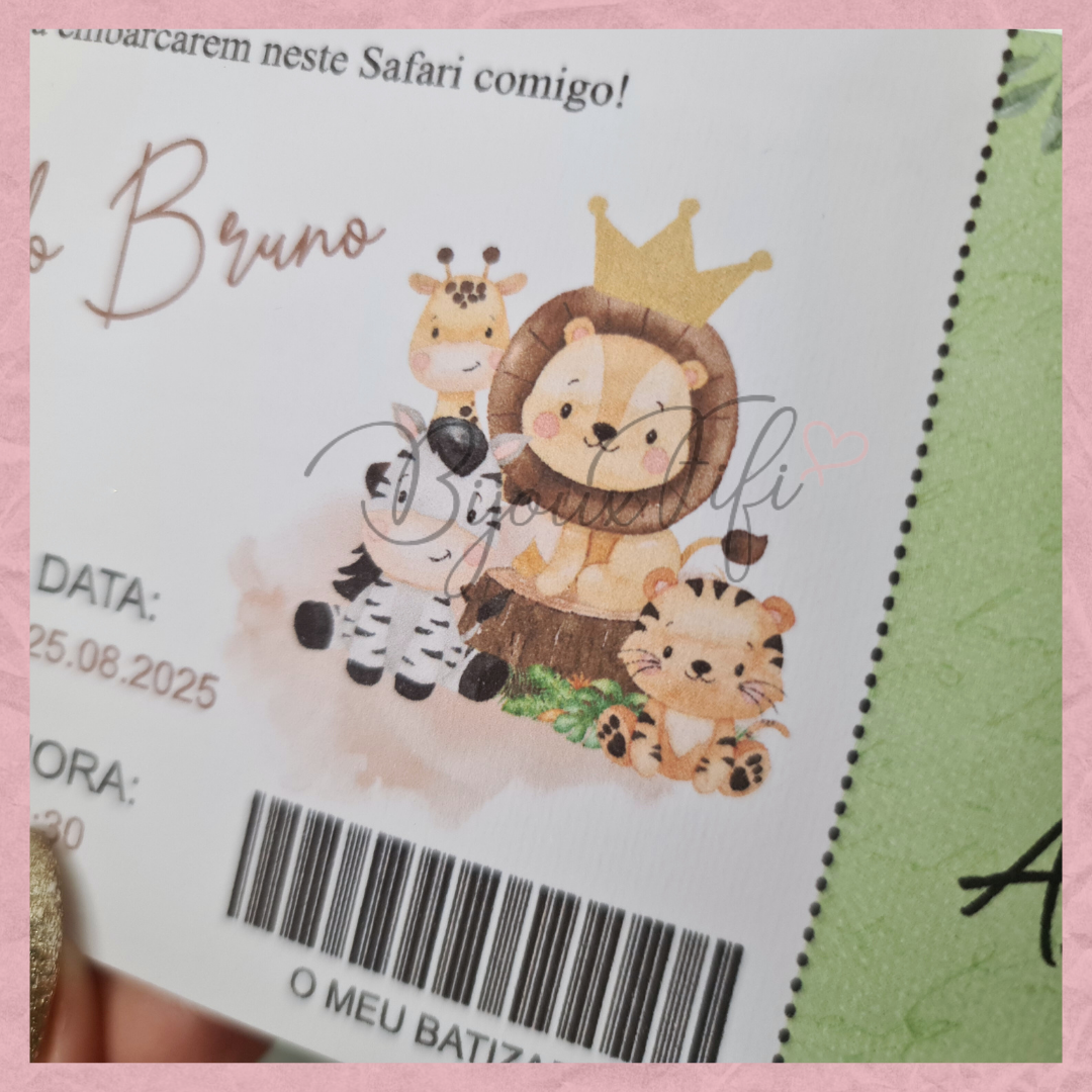 Convite Passaporte "Safari"