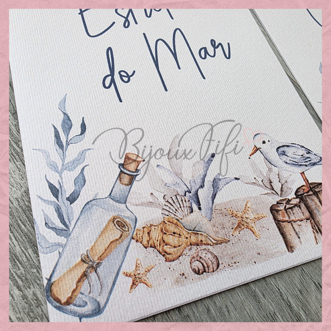 Marcador de Mesa triangulo "Cruise Ticket"