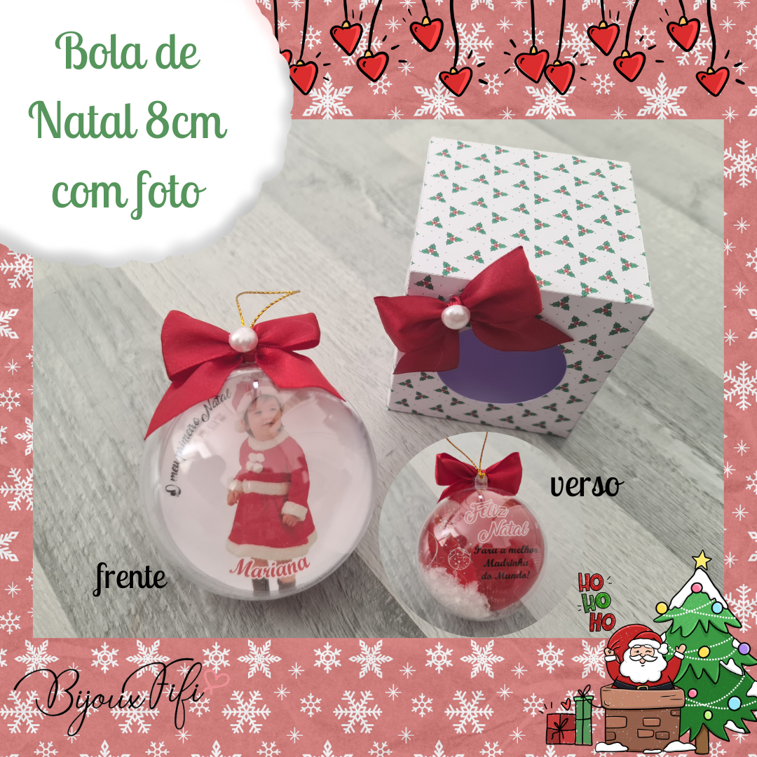 Bola de Natal - Personalizável para toda a Família