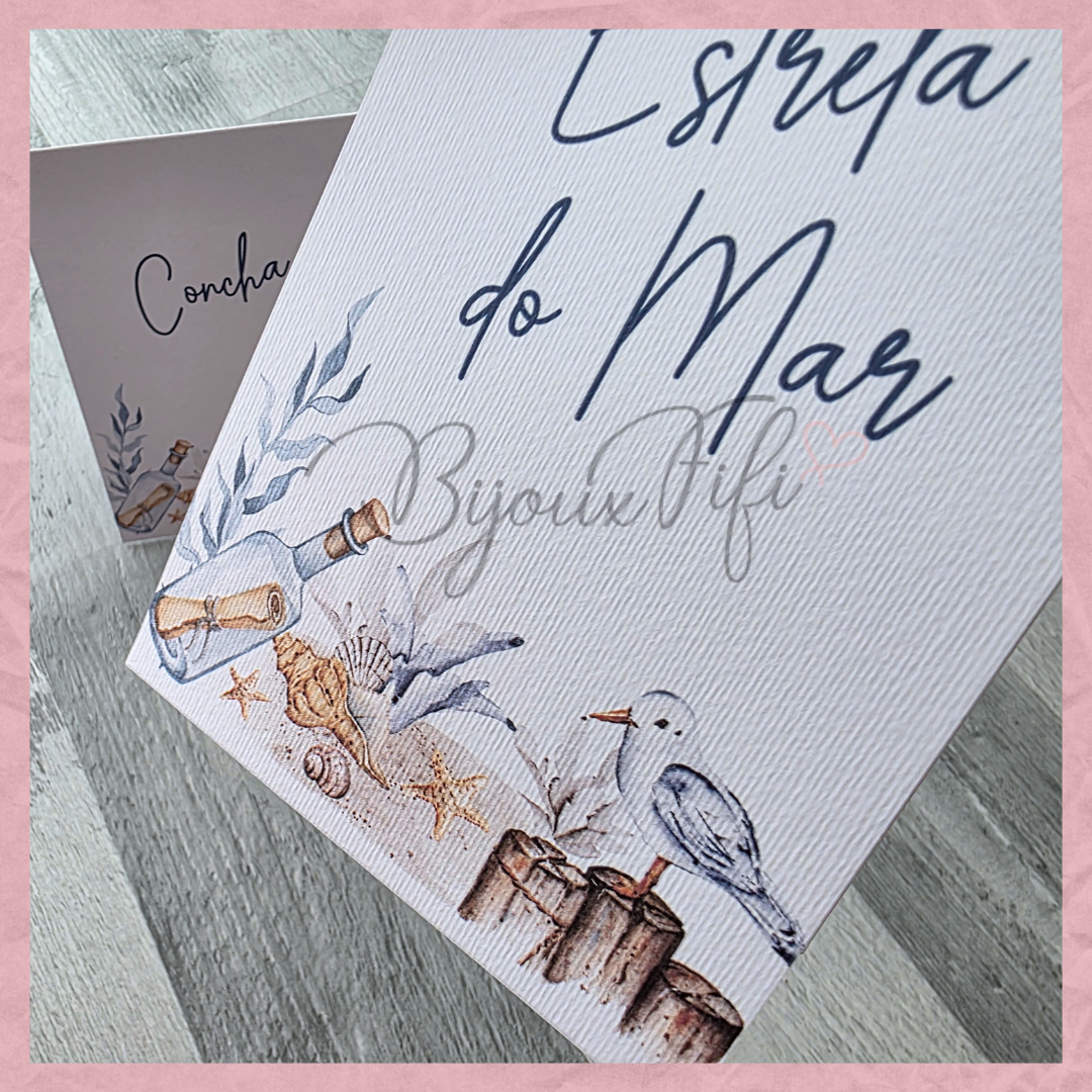 Marcador de Mesa triangulo "Cruise Ticket"