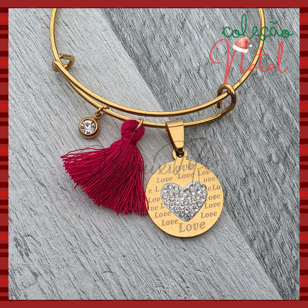 Pulseira Love Dourada