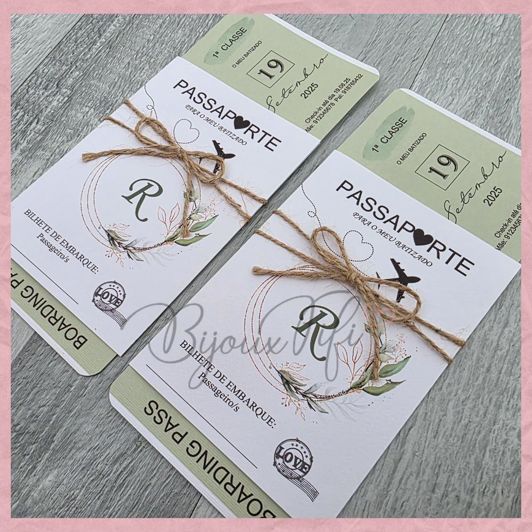 Convite Passaporte "Fly for Nature"