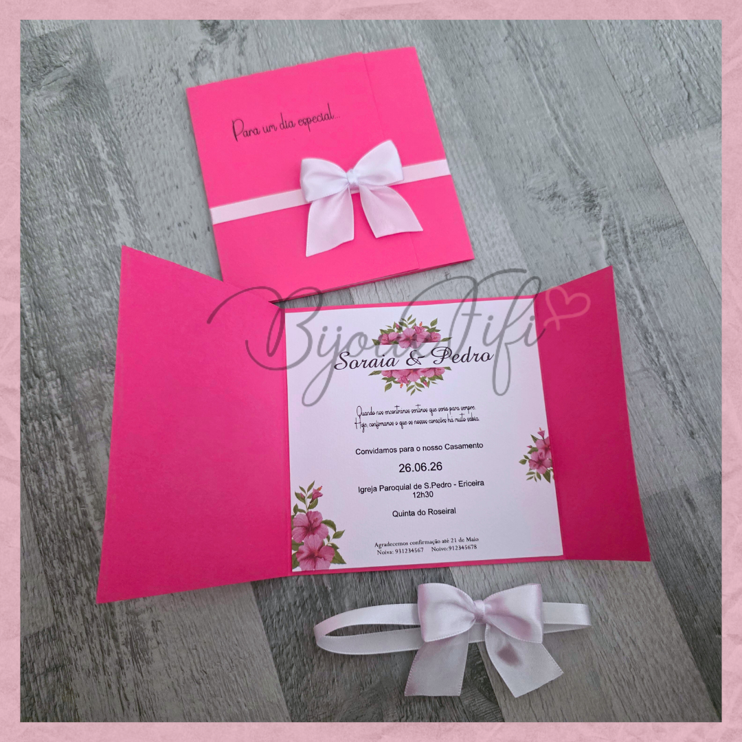 Convite Wedding Capa "Hibiscus"