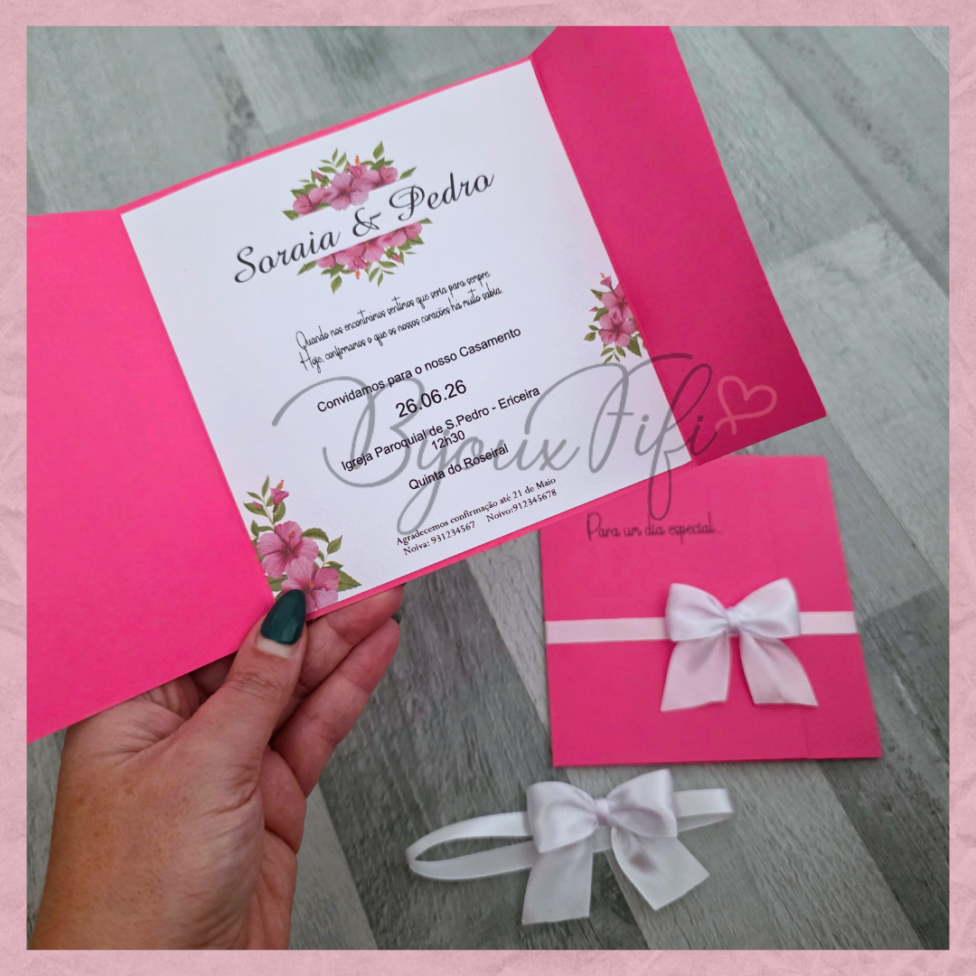 Convite Wedding Capa "Hibiscus"
