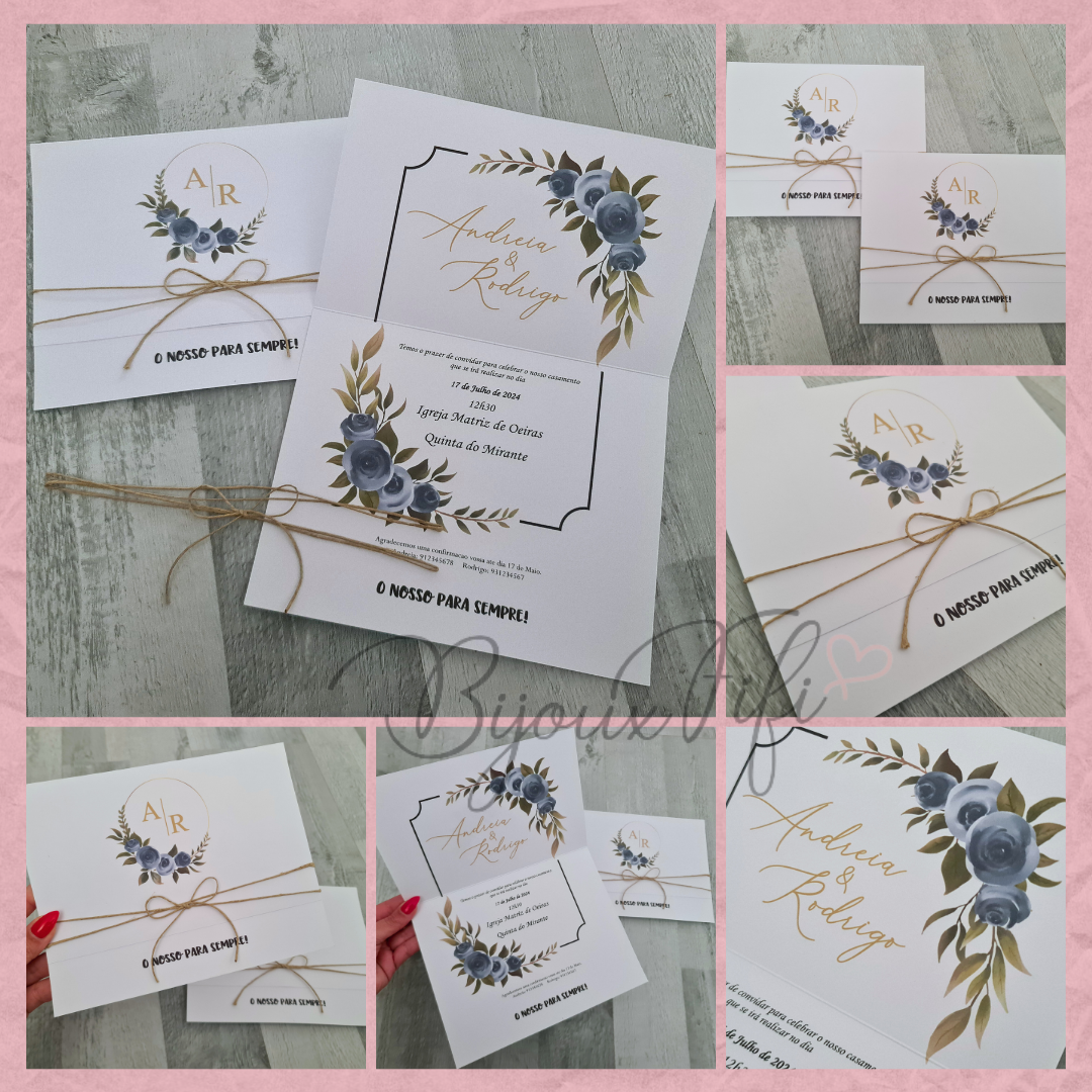 Convite Wedding "Oxford Blue" MB082