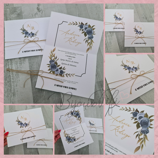 Convite Wedding "Oxford Blue" MB082