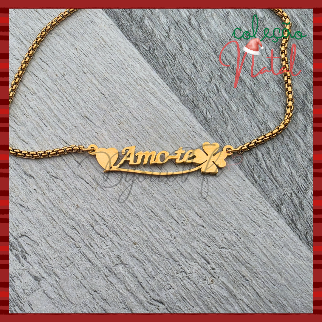 Pulseira Amo-te Dourada