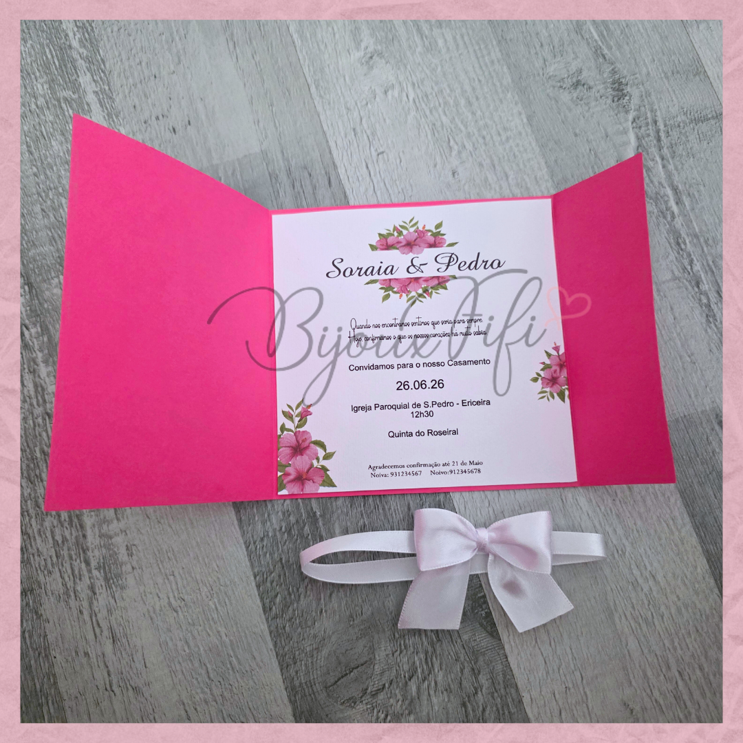 Convite Wedding Capa "Hibiscus"