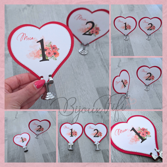 Marcador de Mesa com base ❤️ "Of my heart"